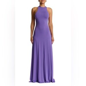 [NWT] $118 NAKED WARDROBE Smooth Maxi Dress in Violet. Size Small